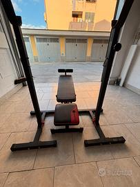 Set palestra panca regolabile+supporti bilanciare