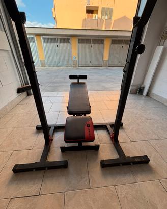 Set palestra panca regolabile+supporti bilanciare