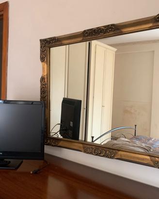 Specchio rettangolare legno ,oro.