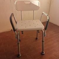 Sedia da Doccia Regolabile + Braccioli Rimovibili