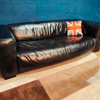 Divano design anni 70 modernariato vera pelle 