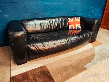 Divano design anni 70 modernariato vera pelle 