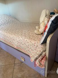 letto singolo con struttura 2 letti