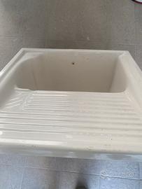 Lavatoio in ceramica avorio vintage