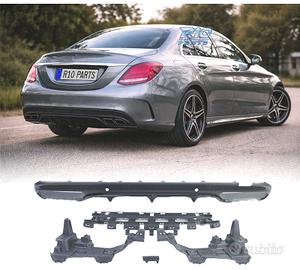 DIFFUSORE MERCEDES CLASSE C W205 AMG 15-21 LOOK C6