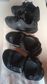 sandali TEVA e scarpe nere Ducati 