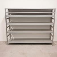 Scaffalatura in acciaio inox a 9 ripiani