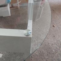 tavolino salotto bianco/vetro