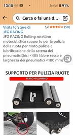 Supporto pulizia catena moto