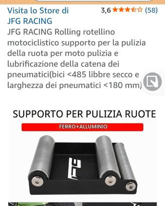 Supporto pulizia catena moto