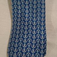 Cravatta Blu Hermes in seta