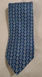 Cravatta Blu Hermes in seta