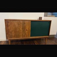 Mobiletto ingresso 2 ante legno verde