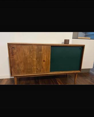 Mobiletto ingresso 2 ante legno verde