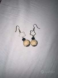 Orecchini artigianali in pietra leccese