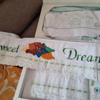 set composé 1 per culla e 1 per lettino 