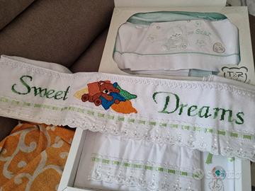 set composé 1 per culla e 1 per lettino 