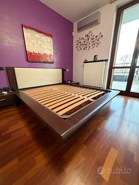 Letto matrimoniale con rete a doghe di qualità
