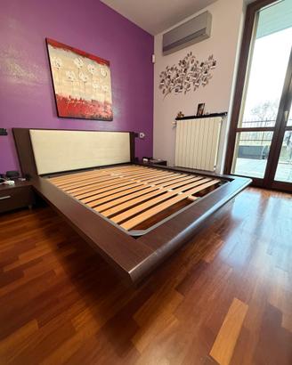 Letto matrimoniale con rete a doghe di qualità