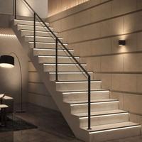 Profilo in alluminio per gradino con luce a led