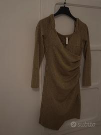 Vestito donna oro scintillante