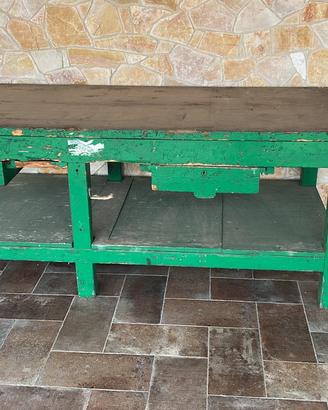 Banco da lavoro in legno massiccio