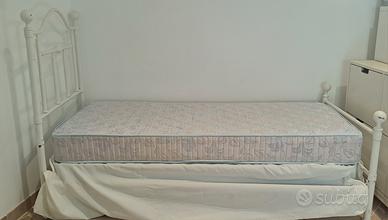 letto ferro battuto con materasso