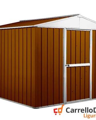 Box porta attrezzi lamiera 276x260 legno scuro