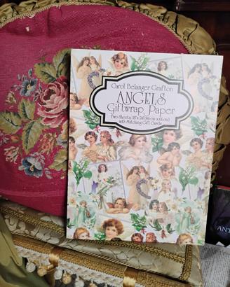 Raro set gift wrap paper+cards Vintage '94 Angeli 