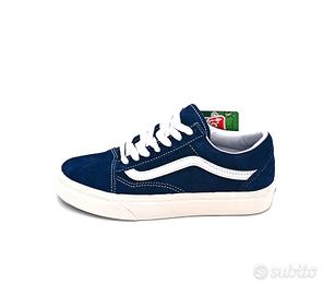 Vans Old Skool n.34.5 pelle blù 