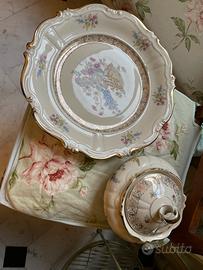 Piatto torta e biscottiera