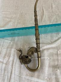 Antica Pipa da oppio Tailandese in ottone