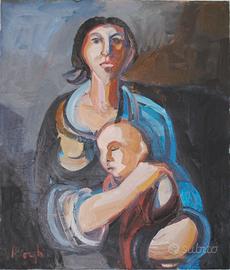 OLIO SU TELA ALFONSO BORGHI, STORICO, PUBBLICATO