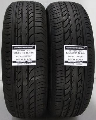 2 PNEUMATICI USATI 175/65R15 84H R CONFORT ROYAL B