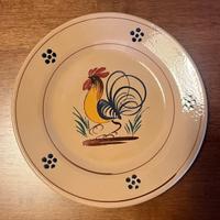 6 piatti raffiguranti gallo nell’aia