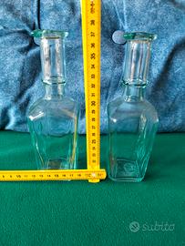 coppia bottiglie cl 25 di vetro con beccuccio 