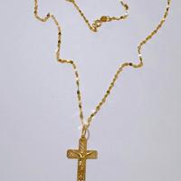 Collana con croce in oro giallo 18kt 750