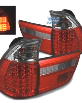 FANALI BMW X5 E53 LED ROSSO AFFUMICATO