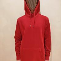 Felpa rossa con cappuccio 