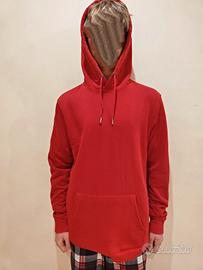 Felpa rossa con cappuccio 