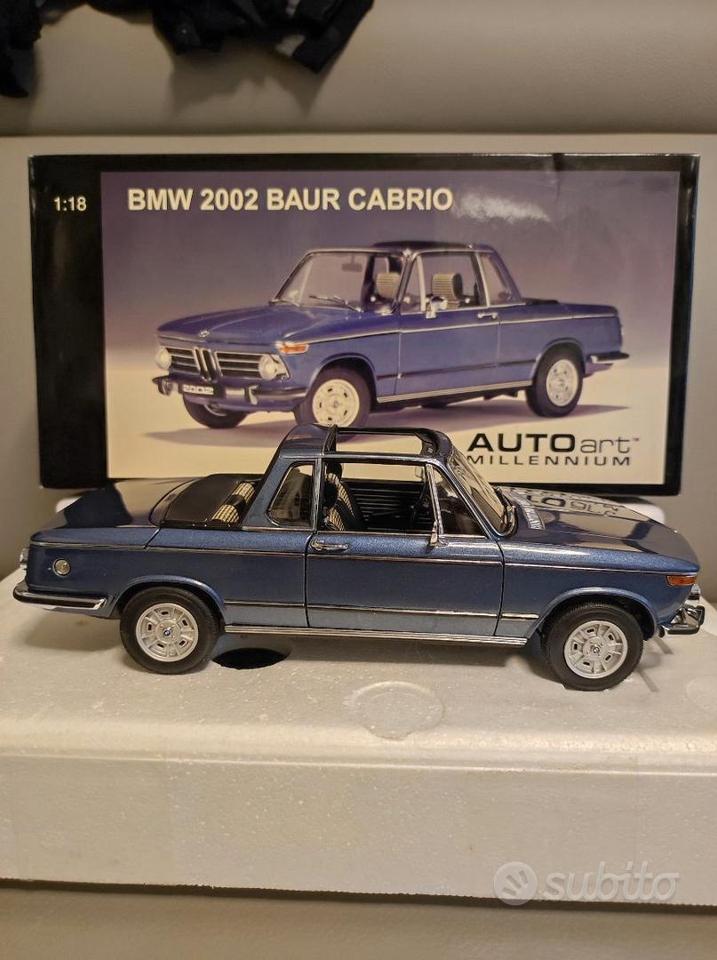 Autoart Bmw 2002 Baur Cabrio Blu 1:18 Rarità - Collezionismo In