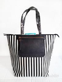 Borsa Carpisa a Righe Bianche e Nere Nuova