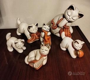 THUN 6 pezzi gatti fuori produzione vintage