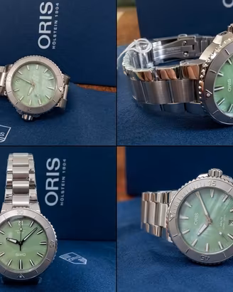 OROLOGIO Oris Aquis Date 36,5 mm NOS MAI INDOSSATO