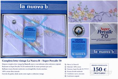 Completo letto vintage – Super Percalle 70