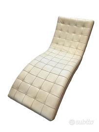 CHAISE LONGUE PELLE BIANCA