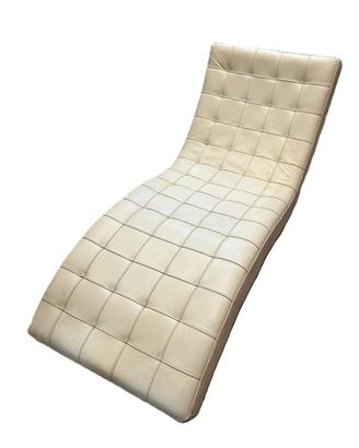 CHAISE LONGUE PELLE BIANCA