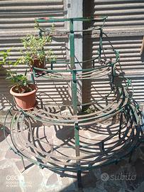 Fioriera porta vasi trespolo ferro battuto