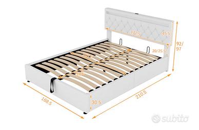 Letto 160x200 con led
