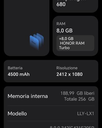 Honor X8b 256GB - Come Nuovo - Perfetto 